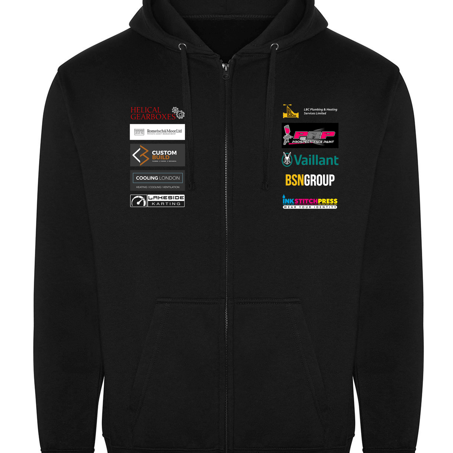 MTB Racing Performance Zipped Hoodie - Ink Stitch Press