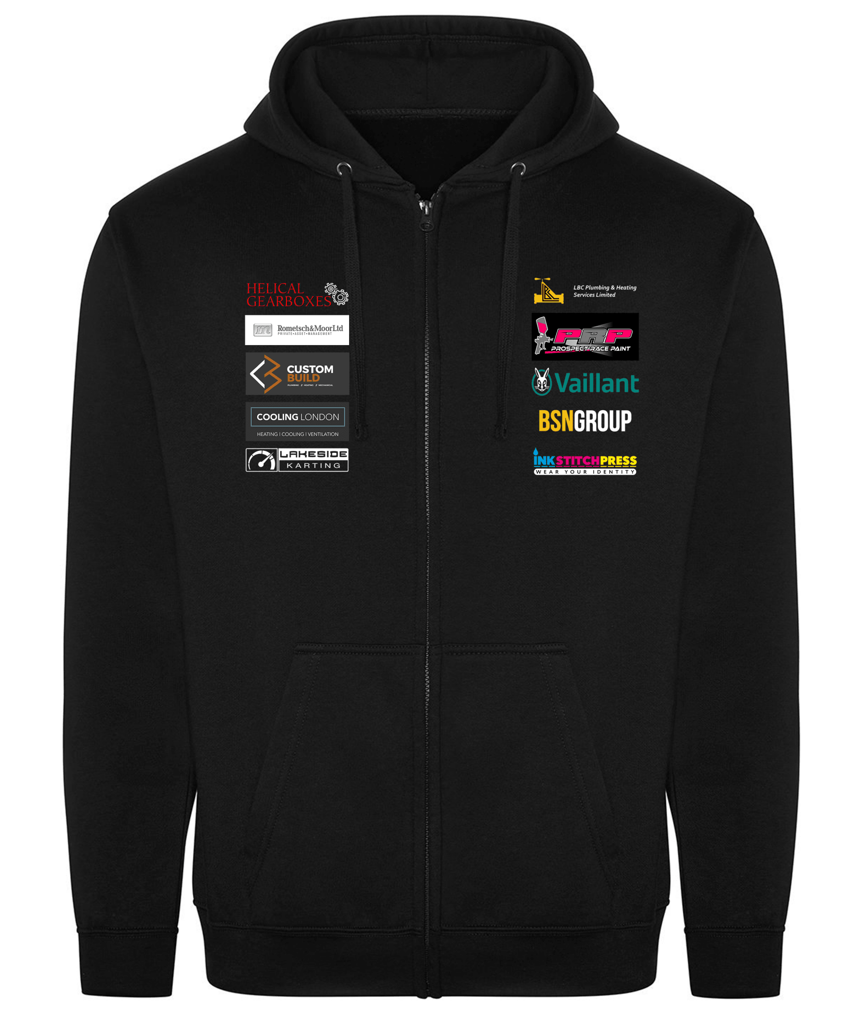 MTB Racing Performance Zipped Hoodie - Ink Stitch Press