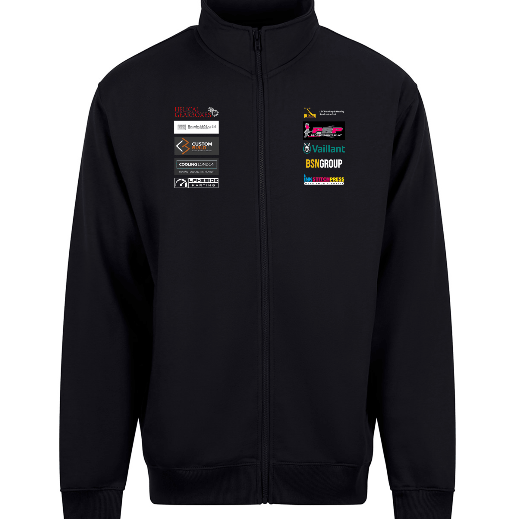 MTB Racing Performance Zipped Sweatshirt - Ink Stitch Press