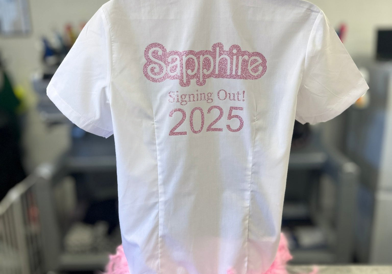 Personalised Barbie Inspired School Leavers Shirt - Ink Stitch Press