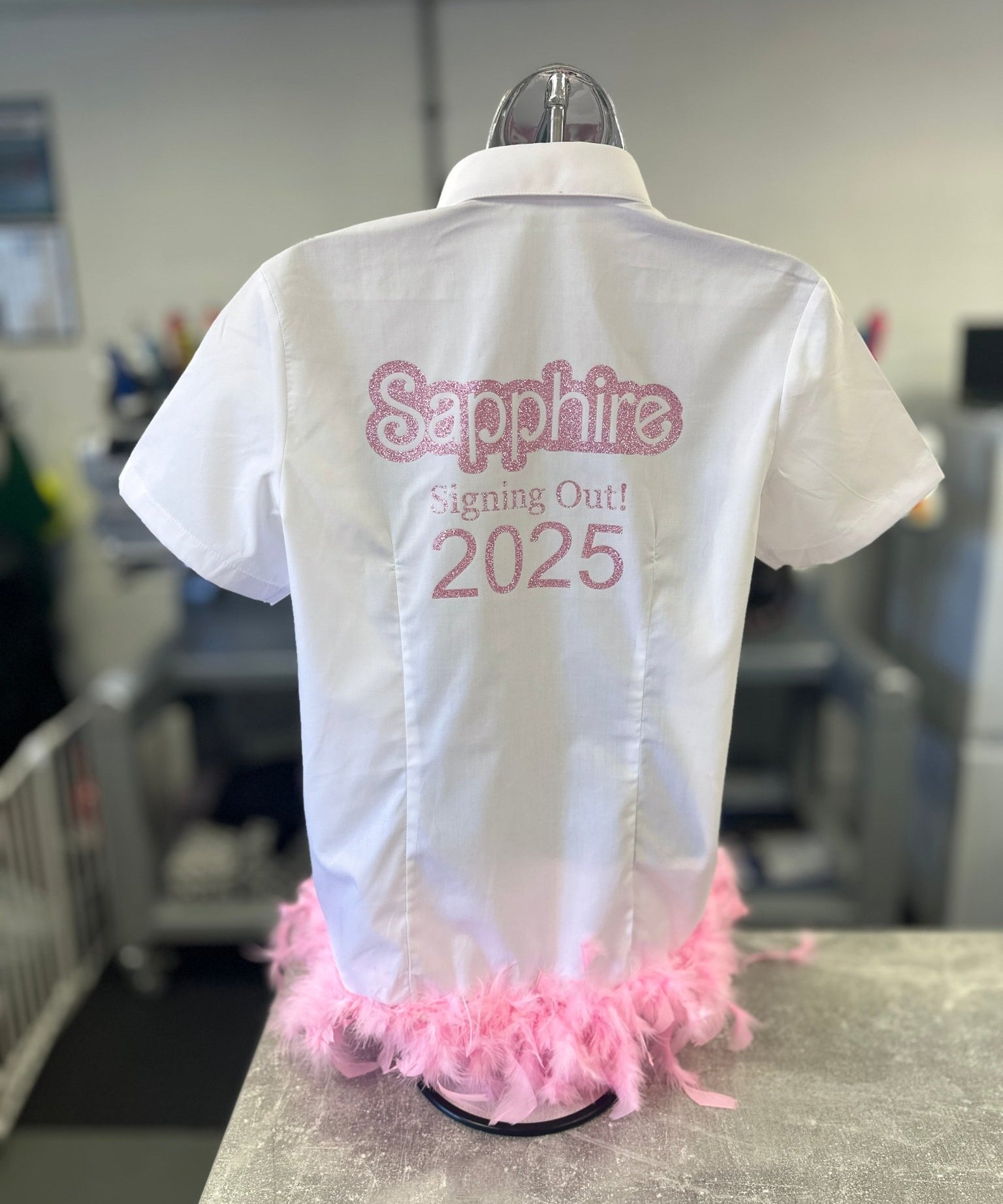 Personalised Barbie Inspired School Leavers Shirt - Ink Stitch Press