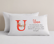 Personalised Christmas Eve Pillowcase - Initial Santa's Visit - Ink Stitch Press
