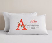 Personalised Christmas Eve Pillowcase - Initial Santa's Visit - Ink Stitch Press