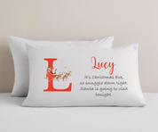 Personalised Christmas Eve Pillowcase - Initial Santa's Visit - Ink Stitch Press
