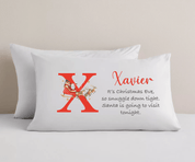 Personalised Christmas Eve Pillowcase - Initial Santa's Visit - Ink Stitch Press