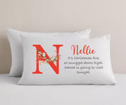 Personalised Christmas Eve Pillowcase - Initial Santa's Visit - Ink Stitch Press
