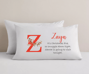 Personalised Christmas Eve Pillowcase - Initial Santa's Visit - Ink Stitch Press