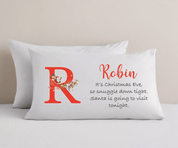 Personalised Christmas Eve Pillowcase - Initial Santa's Visit - Ink Stitch Press