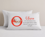 Personalised Christmas Eve Pillowcase - Initial Santa's Visit - Ink Stitch Press