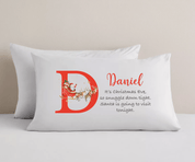 Personalised Christmas Eve Pillowcase - Initial Santa's Visit - Ink Stitch Press