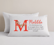 Personalised Christmas Eve Pillowcase - Initial Santa's Visit - Ink Stitch Press