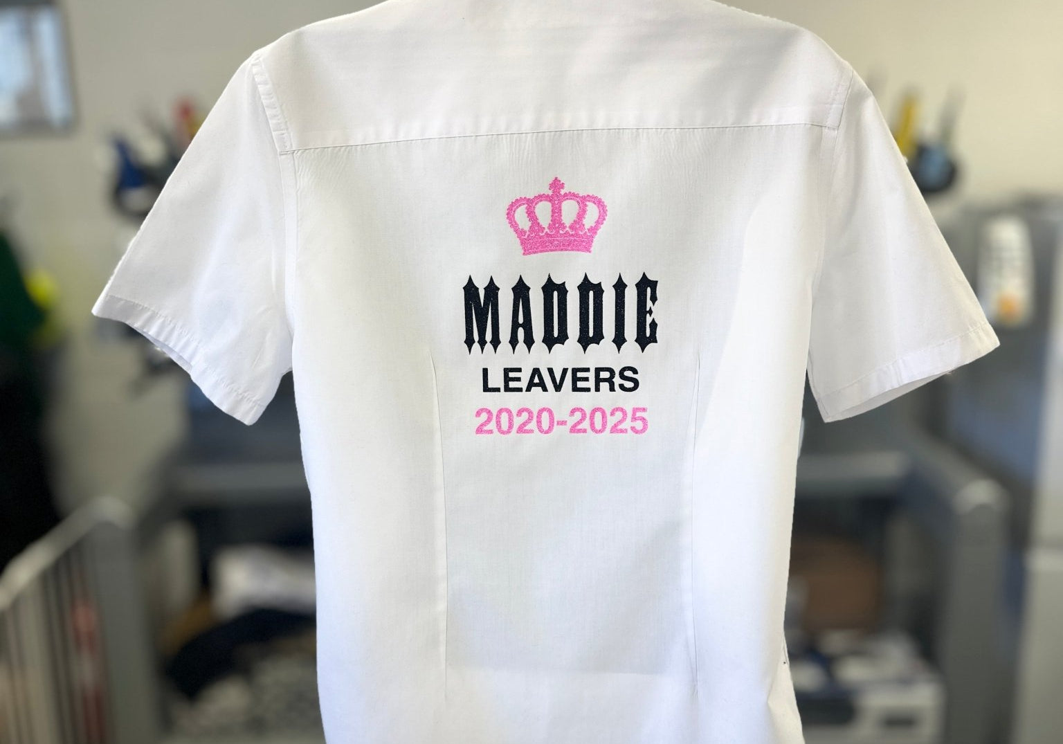 Personalised Crowned Gothic Style Leavers Shirt - Ink Stitch Press