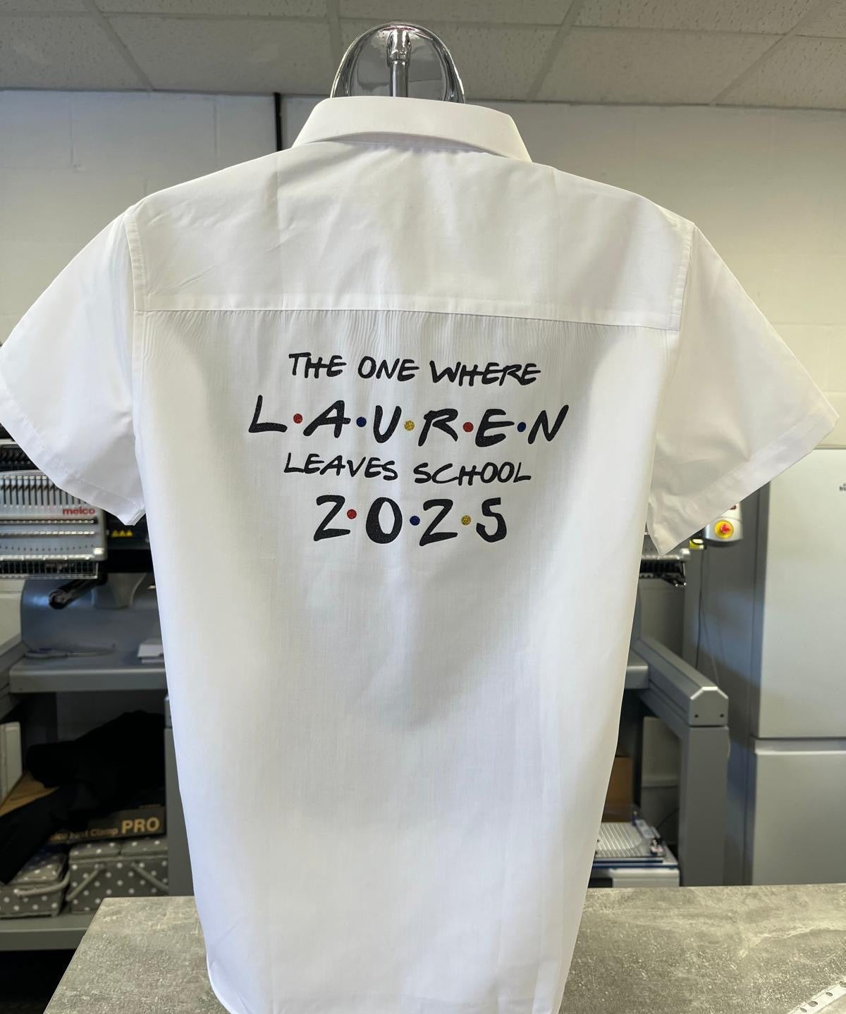 Personalised Friends Inspired School Leavers Shirt - Ink Stitch Press