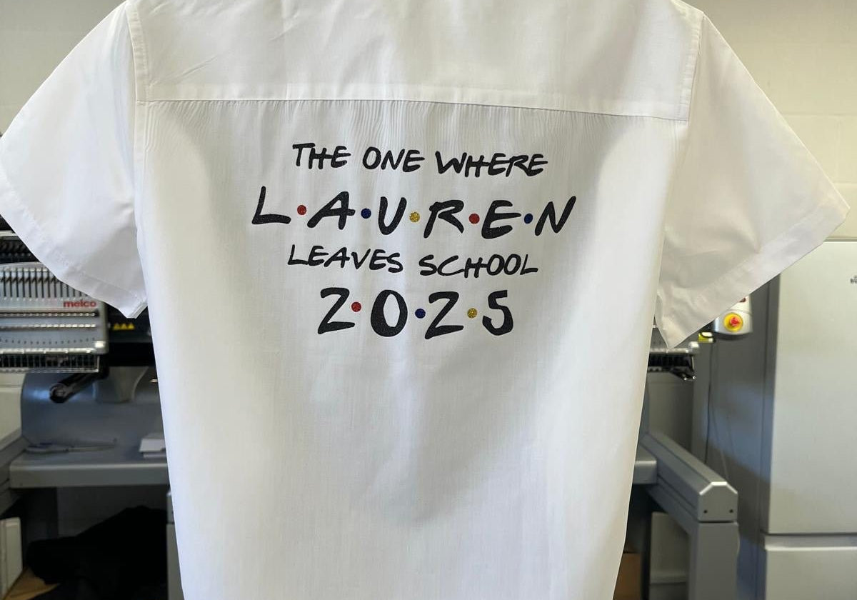 Personalised Friends Inspired School Leavers Shirt - Ink Stitch Press