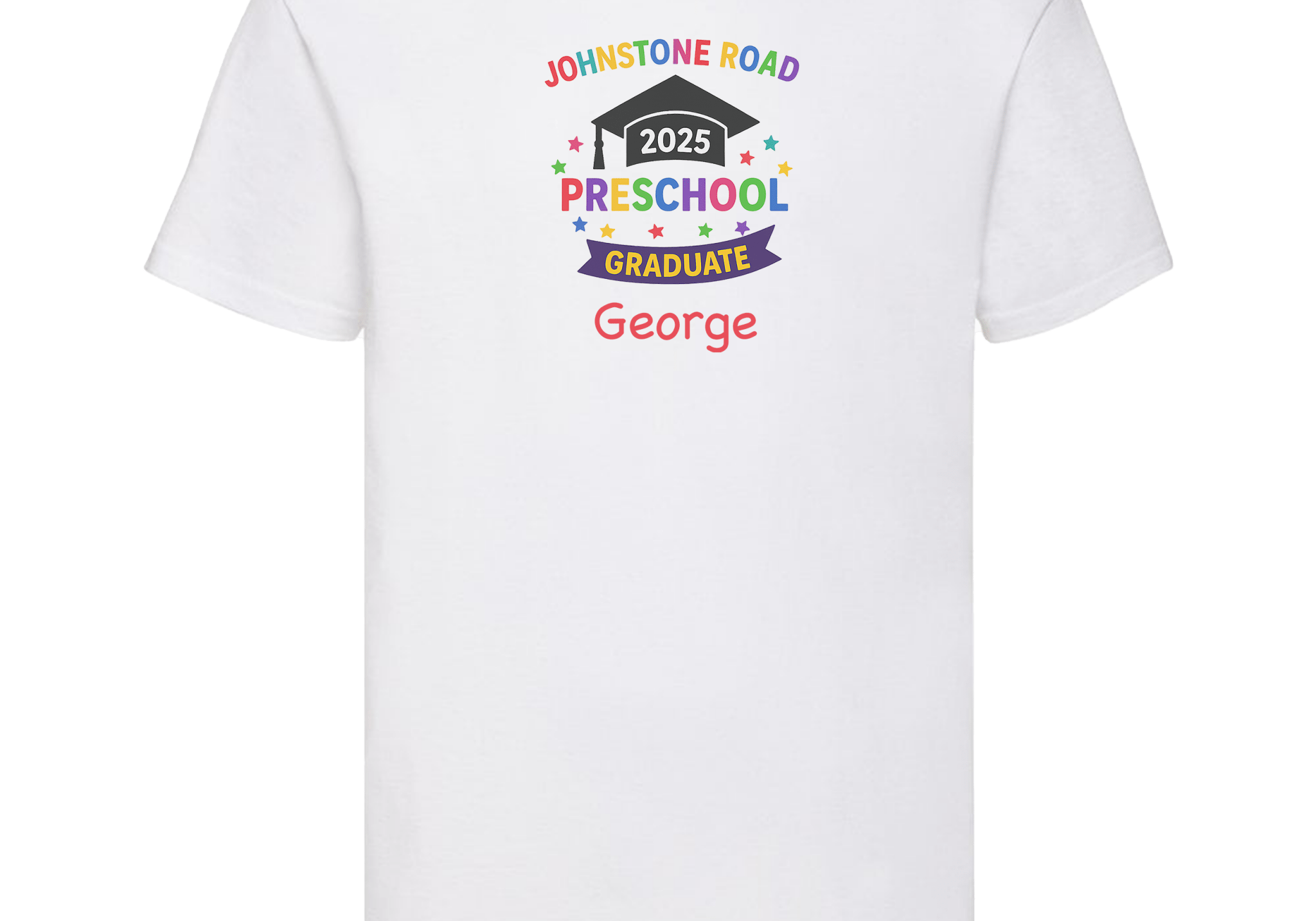 Personalised Johnstone Road Pre - School Leavers T-Shirt - Ink Stitch Press