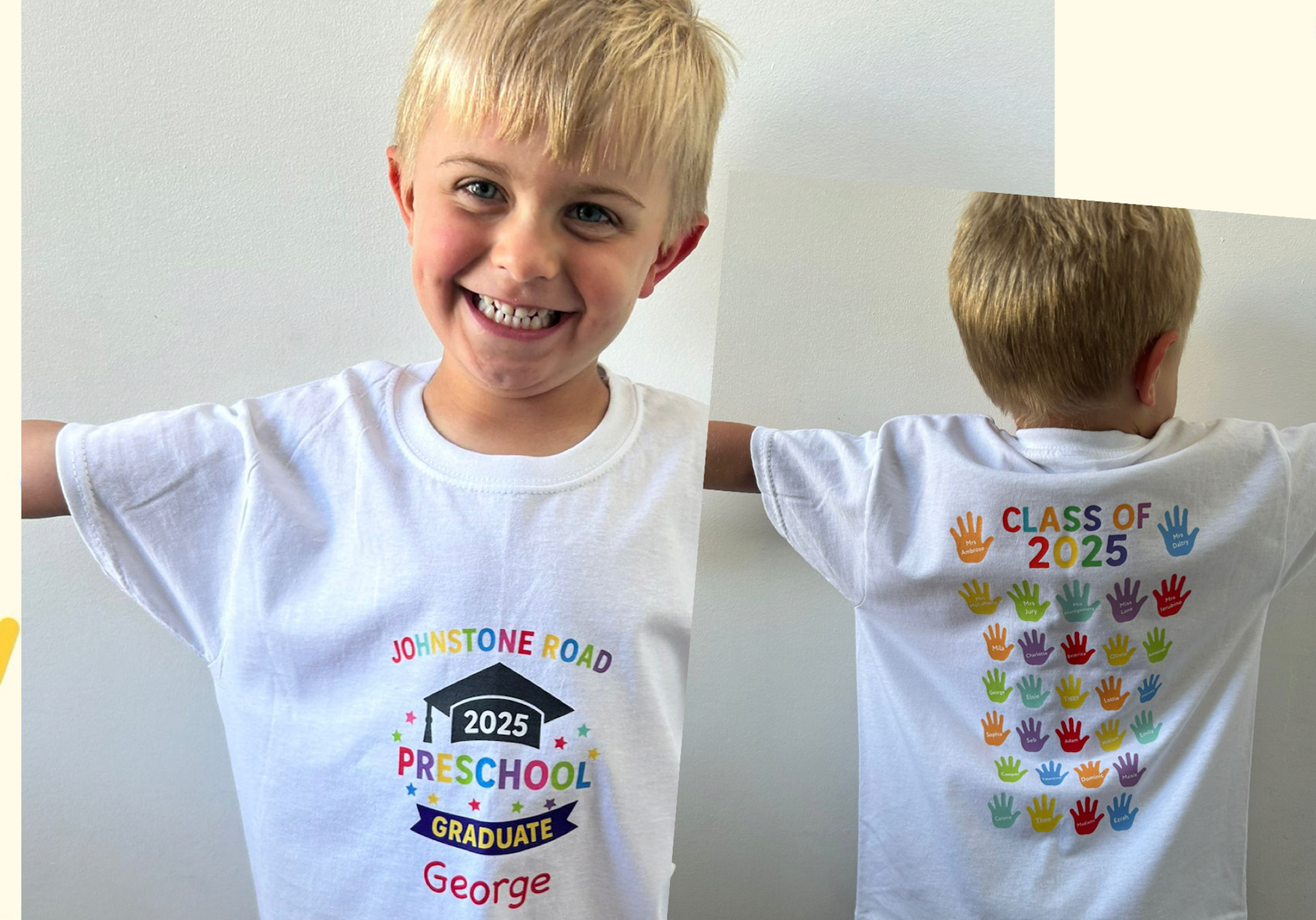 Personalised Johnstone Road Pre - School Leavers T-Shirt - Ink Stitch Press