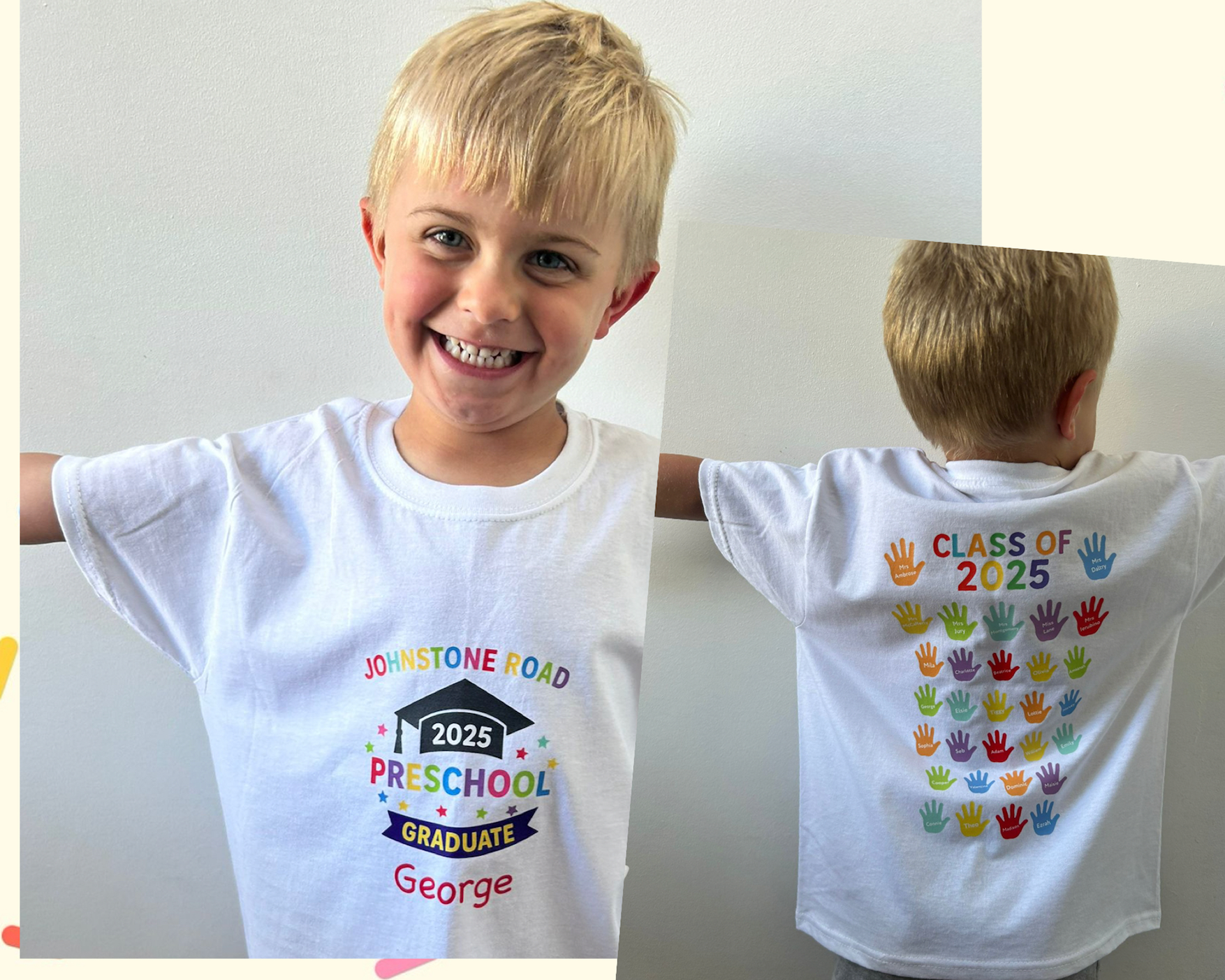 Personalised Johnstone Road Pre - School Leavers T-Shirt - Ink Stitch Press