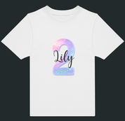 Personalised Mermaid Number & Name Kids T-Shirt – Custom Birthday Age Tee - Ink Stitch Press