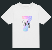 Personalised Mermaid Number & Name Kids T-Shirt – Custom Birthday Age Tee - Ink Stitch Press