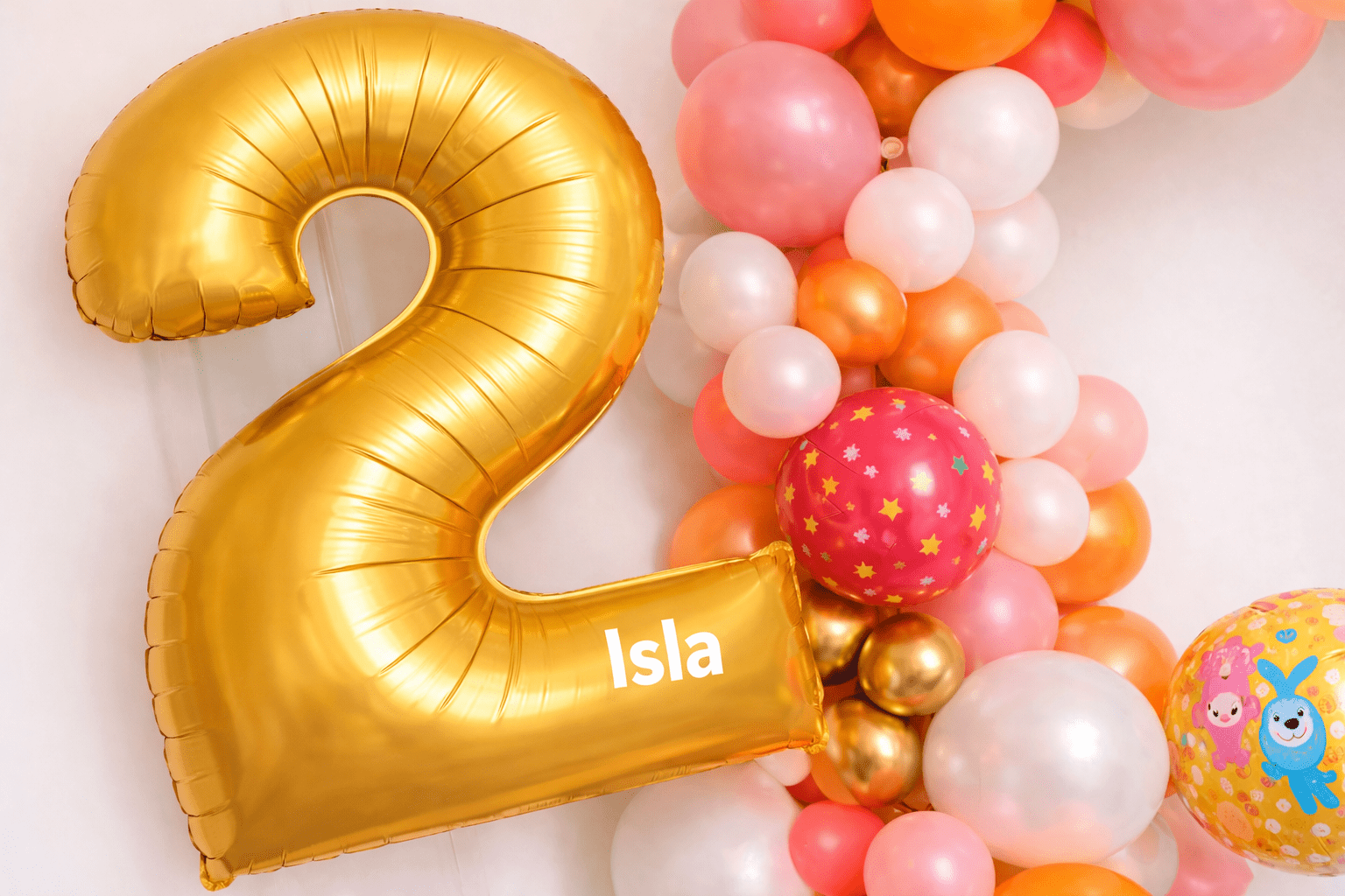 Personalised Number Balloon Name Decal – DIY Vinyl Sticker for 34–40″ Balloons - Ink Stitch Press