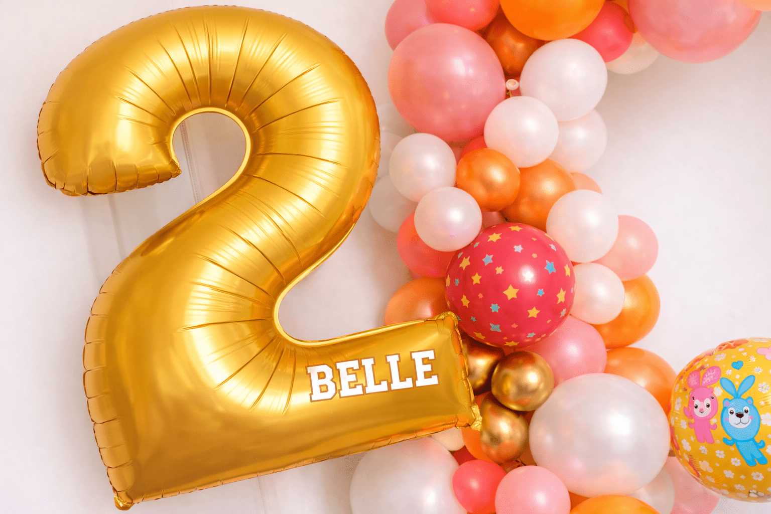 Personalised Number Balloon Name Decal – DIY Vinyl Sticker for 34–40″ Balloons - Ink Stitch Press