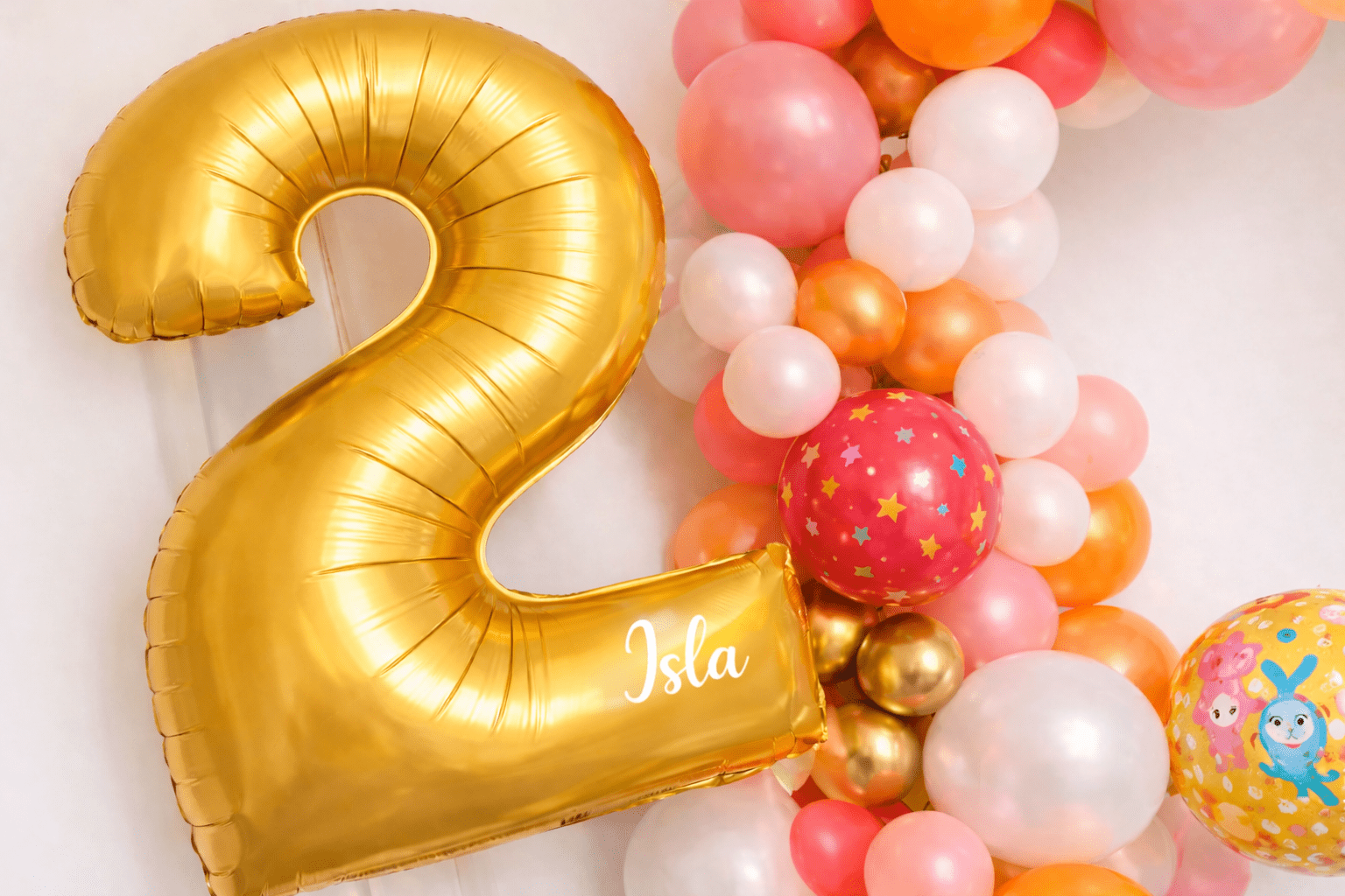 Personalised Number Balloon Name Decal – DIY Vinyl Sticker for 34–40″ Balloons - Ink Stitch Press