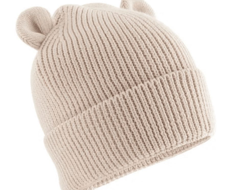 Personalised Organic Baby Bear Beanie - Ink Stitch Press