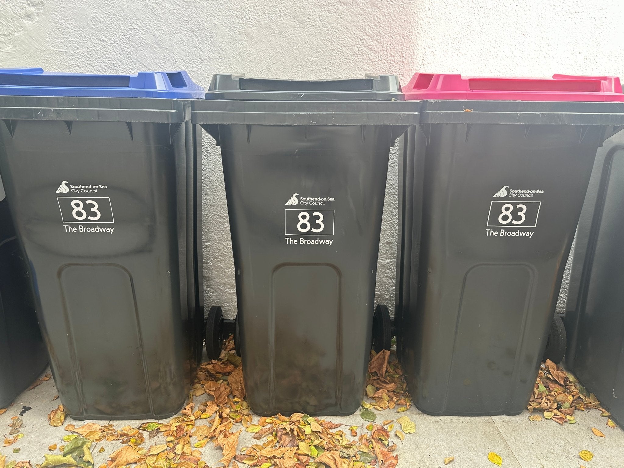 Personalised Outdoor Bin Identity Labels - Set of 3 - Southend - on - Sea - Ink Stitch Press
