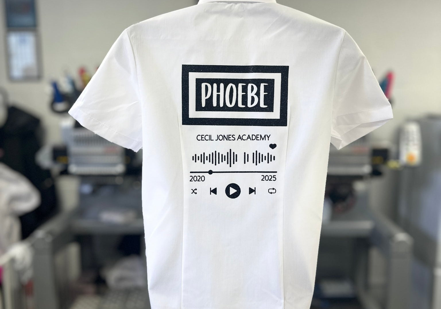 Personalised Spotify Inspired School Leavers Shirt - Ink Stitch Press
