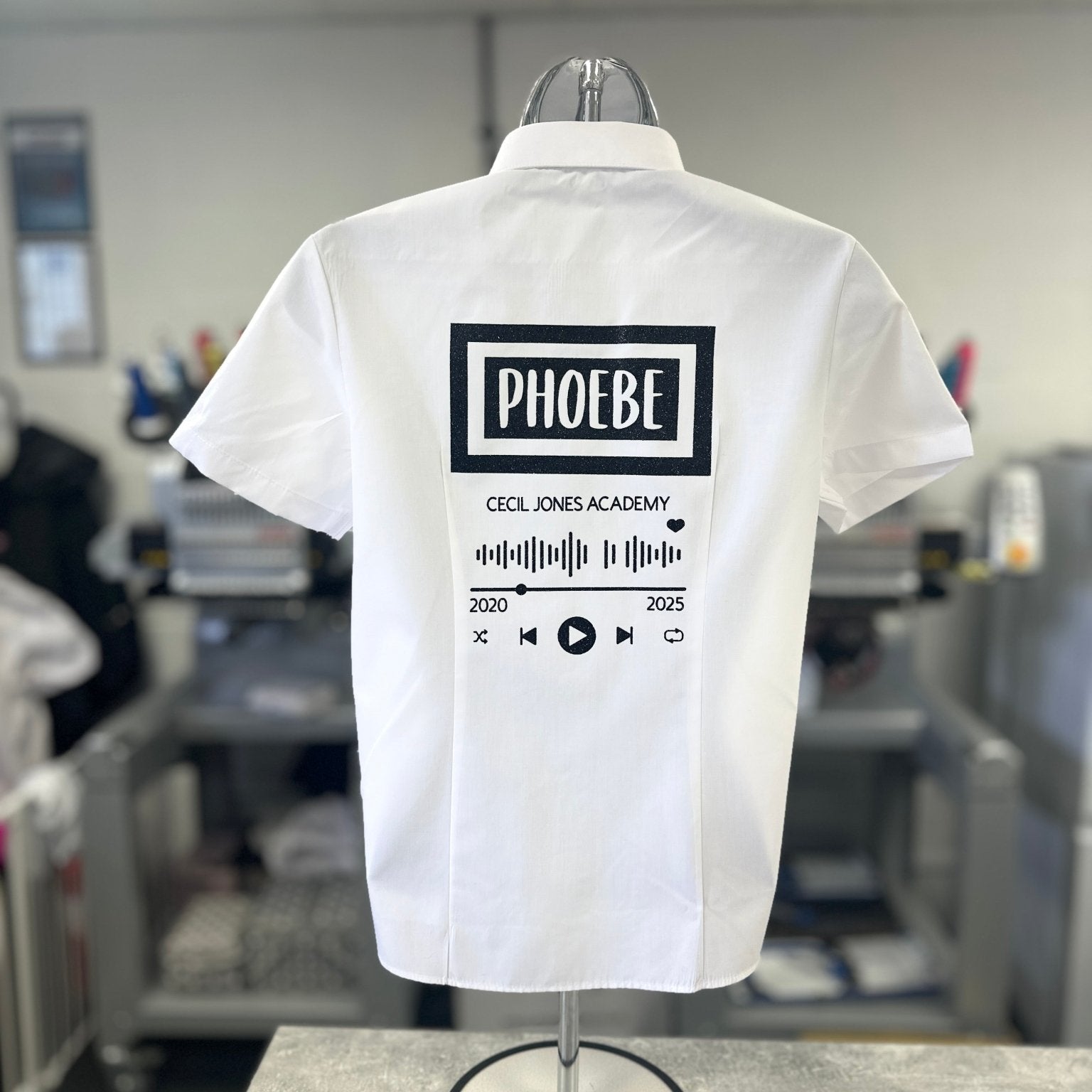 Personalised Spotify Inspired School Leavers Shirt - Ink Stitch Press