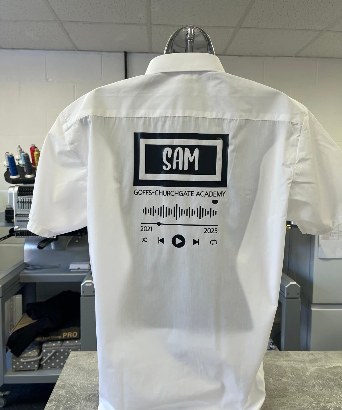 Personalised Spotify Inspired School Leavers Shirt - Ink Stitch Press