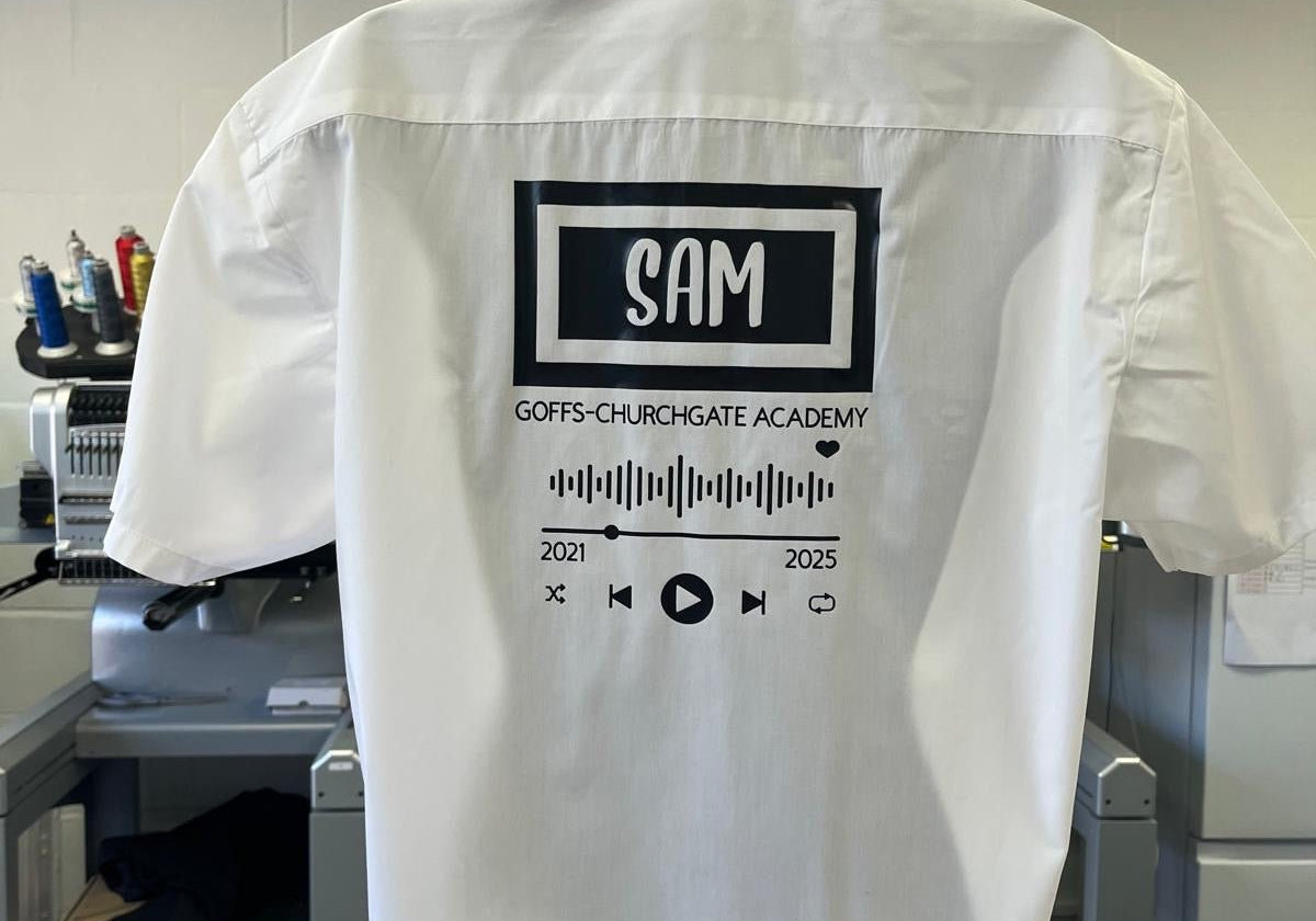 Personalised Spotify Inspired School Leavers Shirt - Ink Stitch Press