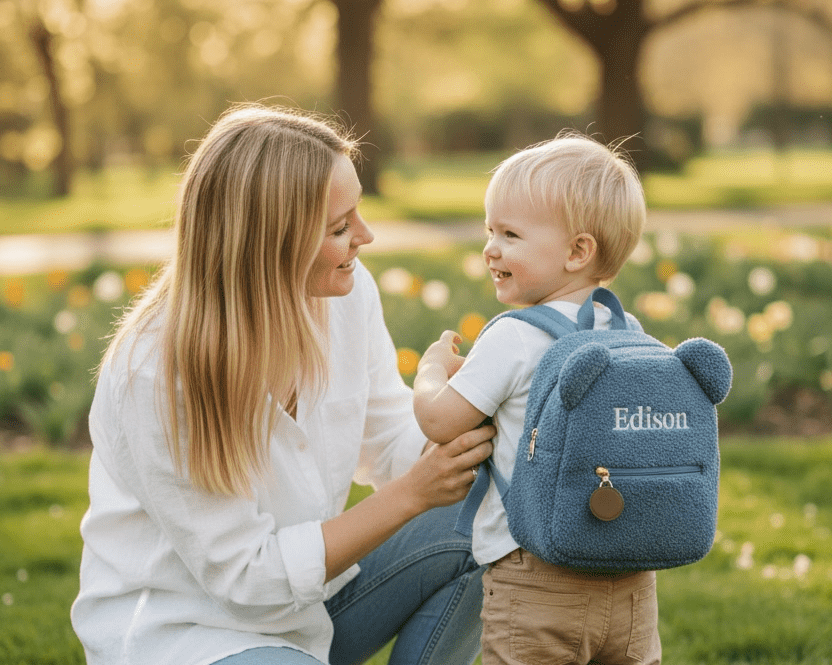 Personalised Teddy Bear Plush Backpack - Ink Stitch Press