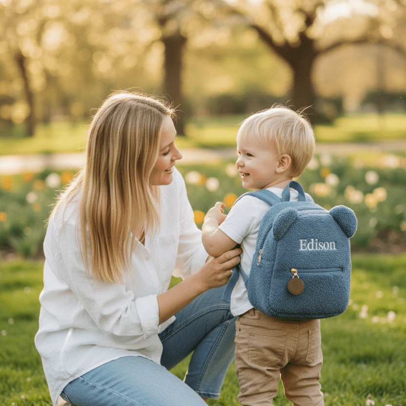Personalised Teddy Bear Plush Backpack - Ink Stitch Press