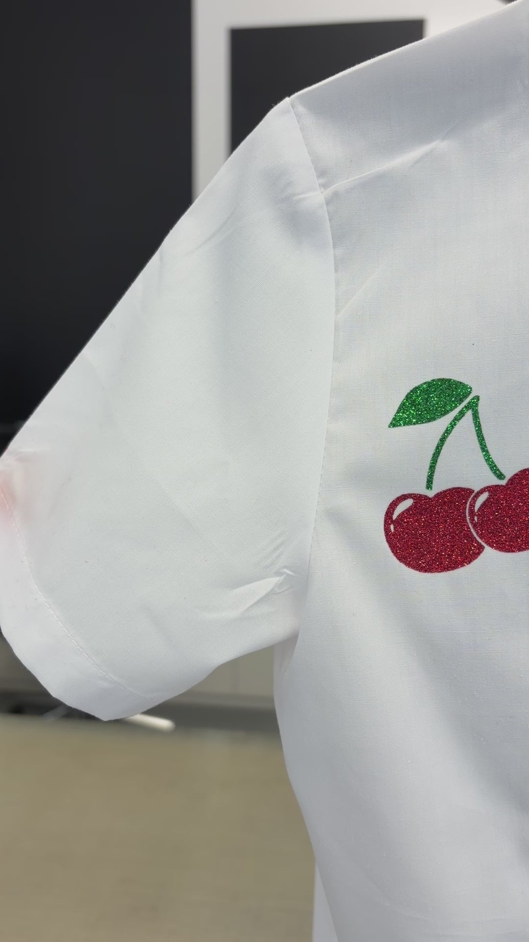 Glitter Cherries & Bows School Leavers Shirt