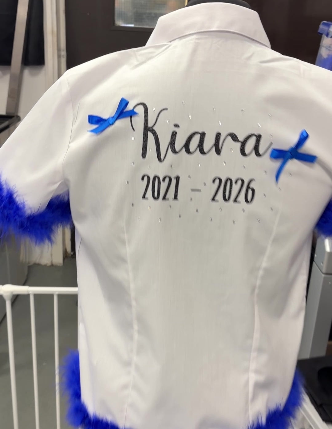 Marabou Trim & Bows Personalised School Leavers Shirt