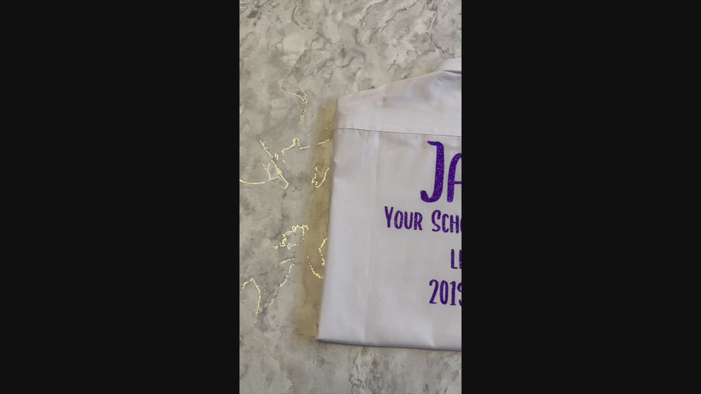 Video Showing Personalised School Leavers Shirts From Ink Stitch Press