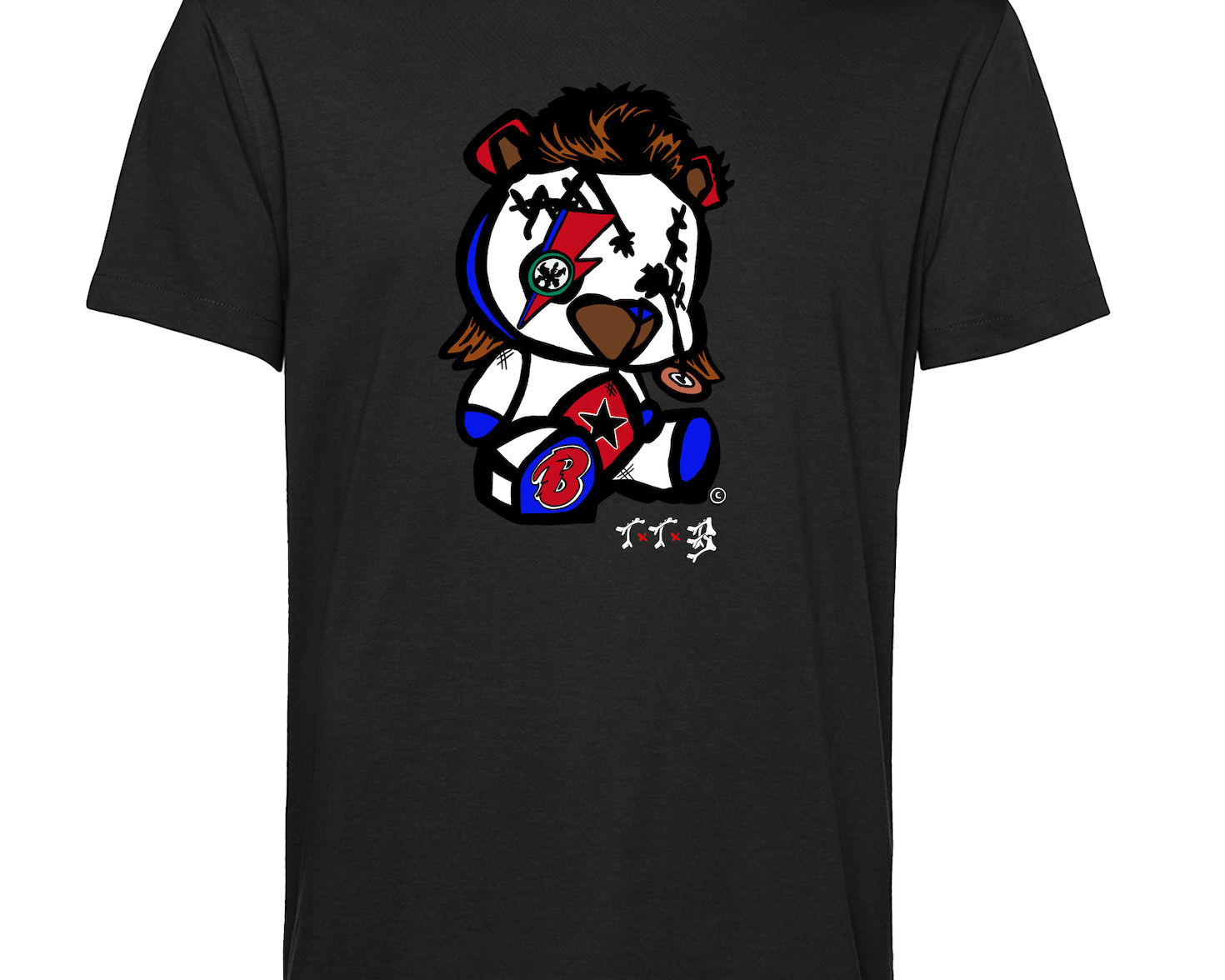 TTB - Bowie Bear - Adult Basics T-Shirt - Ink Stitch Press