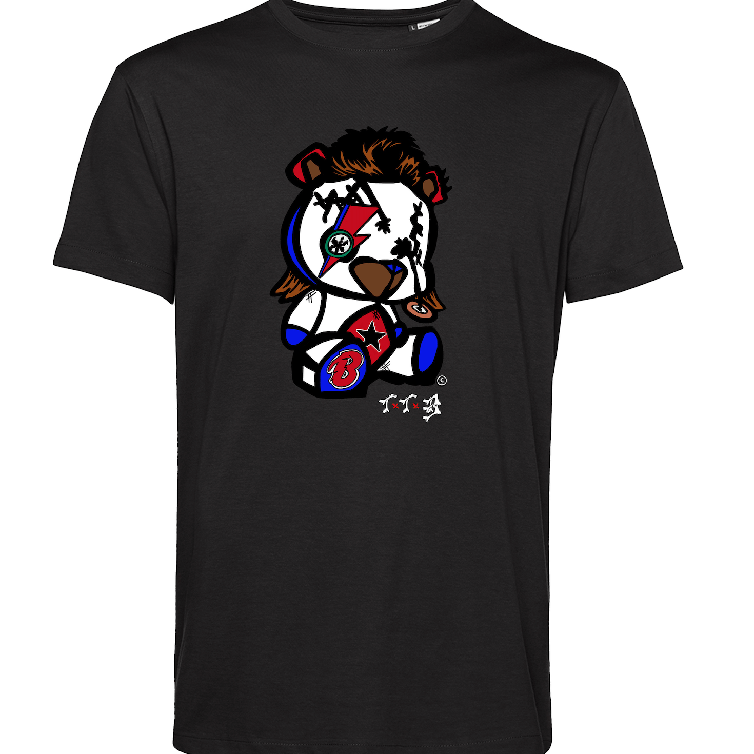 TTB - Bowie Bear - Adult Basics T-Shirt - Ink Stitch Press