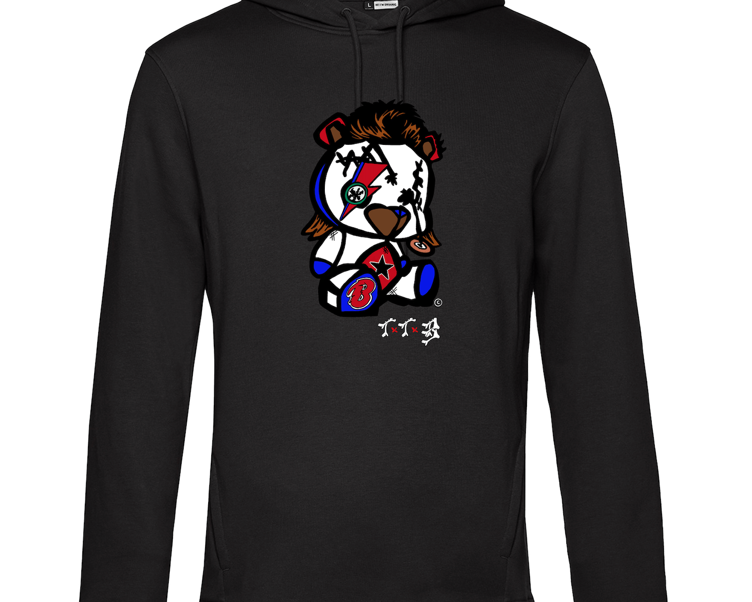 TTB - Bowie Bear - Basics Hoodie - Ink Stitch Press