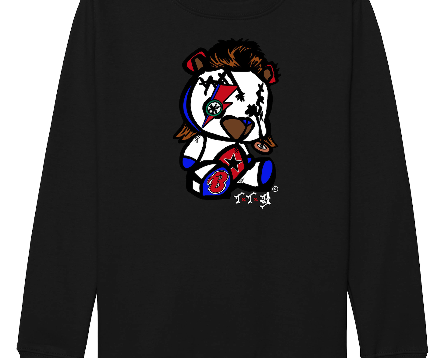 TTB - Bowie Bear - Kids Basics Sweatshirt - Ink Stitch Press