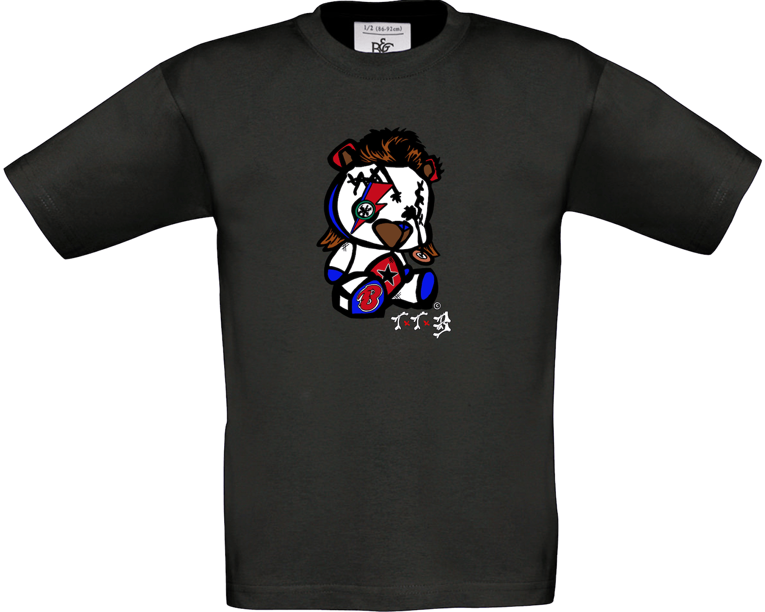 TTB - Bowie Bear - Kids Basics T-Shirt - Ink Stitch Press