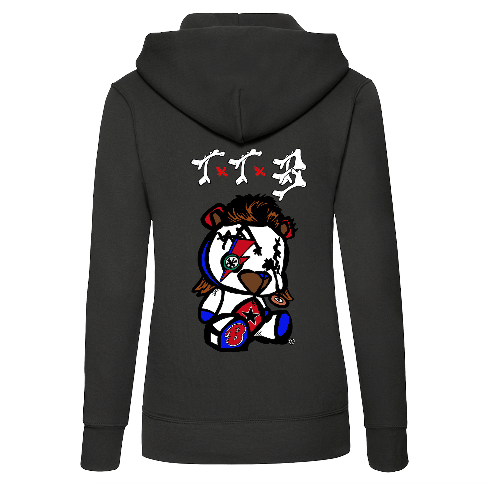 TTB - Bowie Bear - Ladies Premium Hoodie - Ink Stitch Press