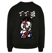 TTB - Bowie Bear - Ladies Premium Oversized Sweatshirt - Ink Stitch Press