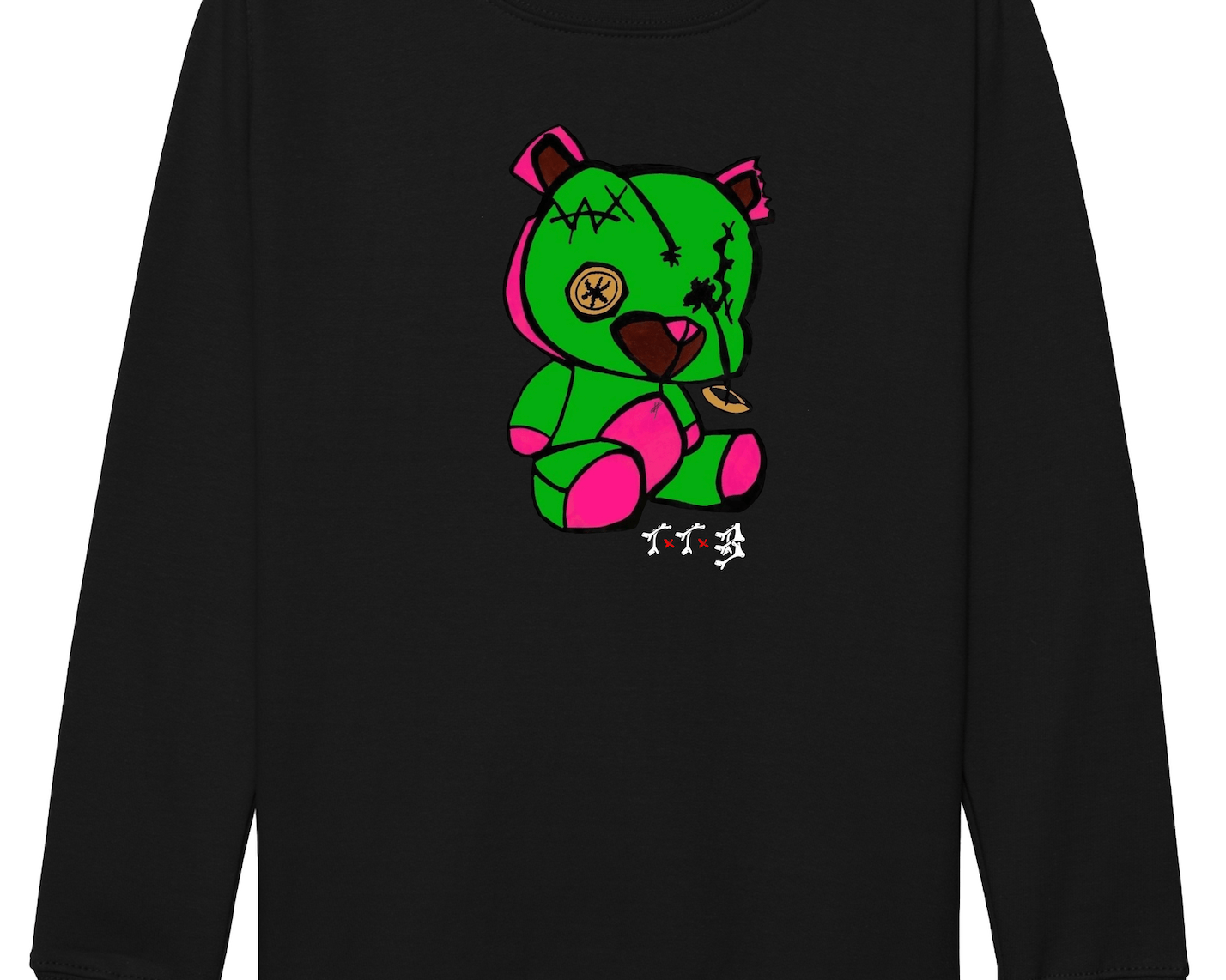 TTB - Green Bear - Kids Basics Sweatshirt - Ink Stitch Press