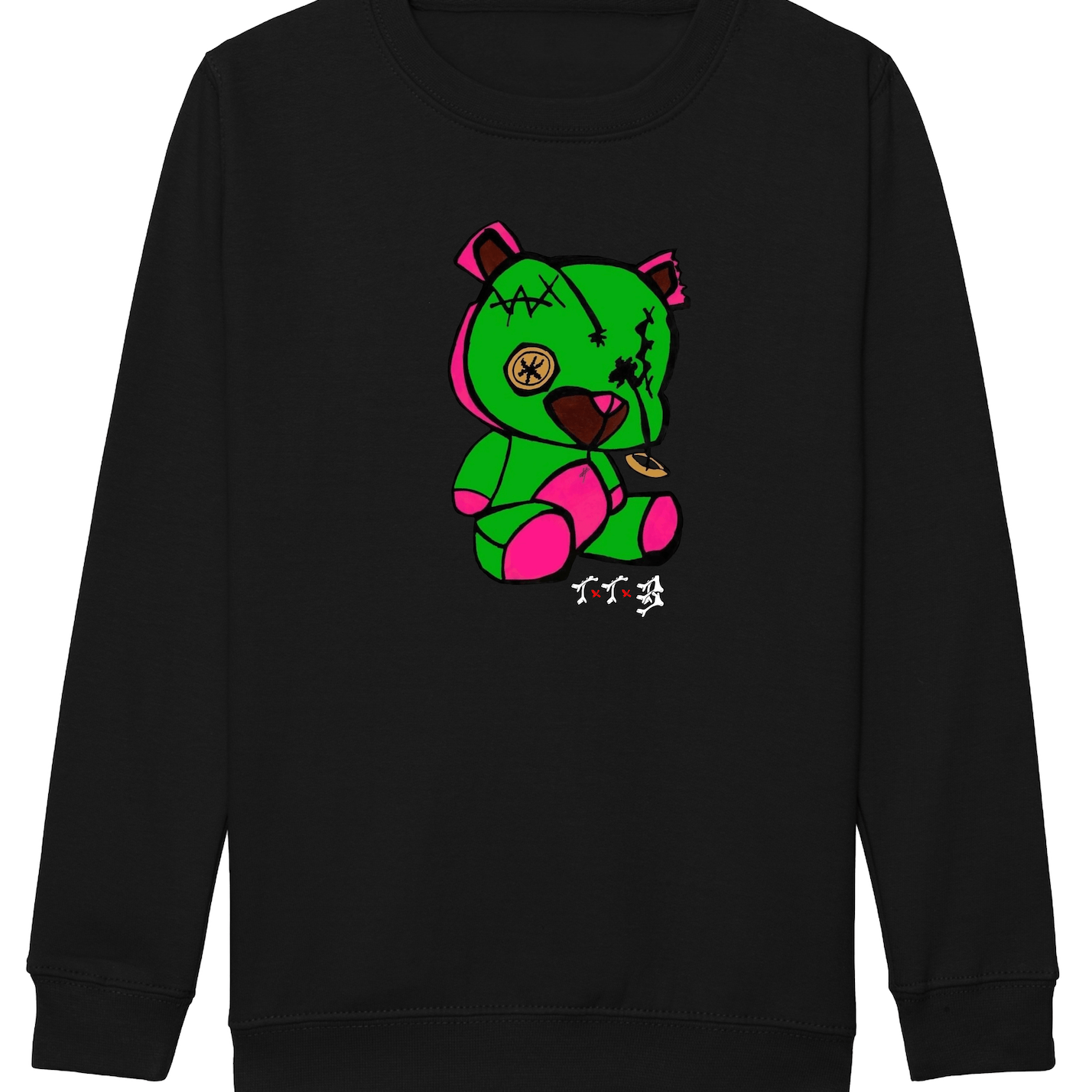 TTB - Green Bear - Kids Basics Sweatshirt - Ink Stitch Press