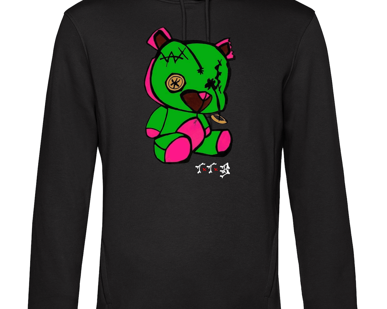 TTB - Green Bear - Ladies Basics Hoodie - Ink Stitch Press