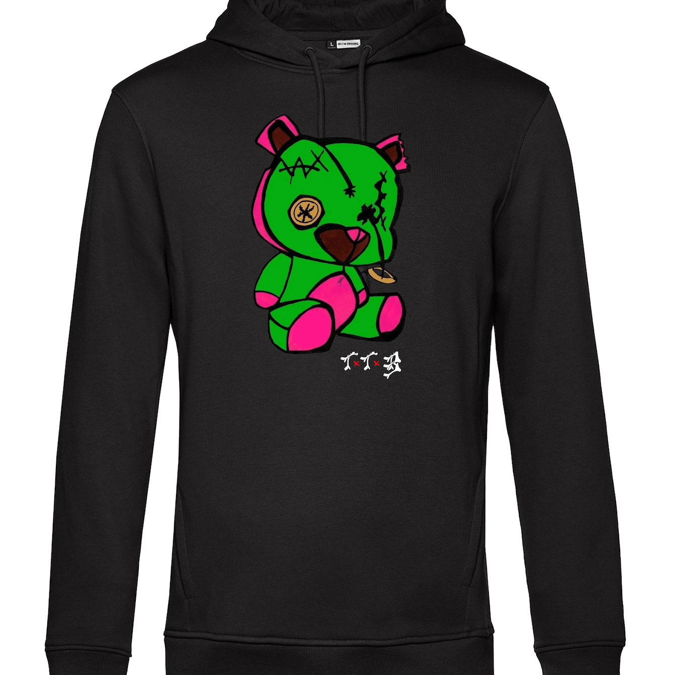 TTB - Green Bear - Ladies Basics Hoodie - Ink Stitch Press