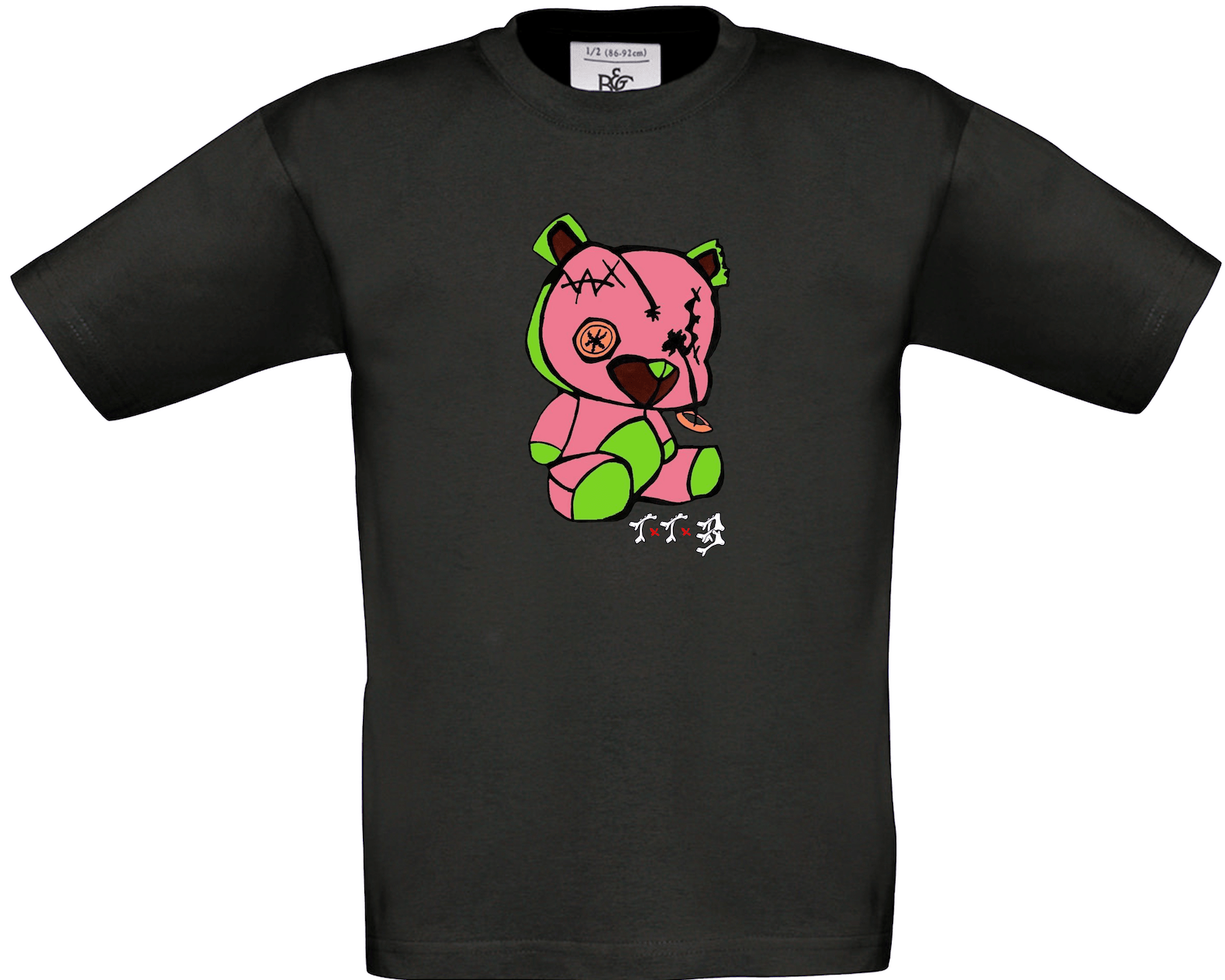 TTB - Pink Bear - Kids Basics T-Shirt - Ink Stitch Press
