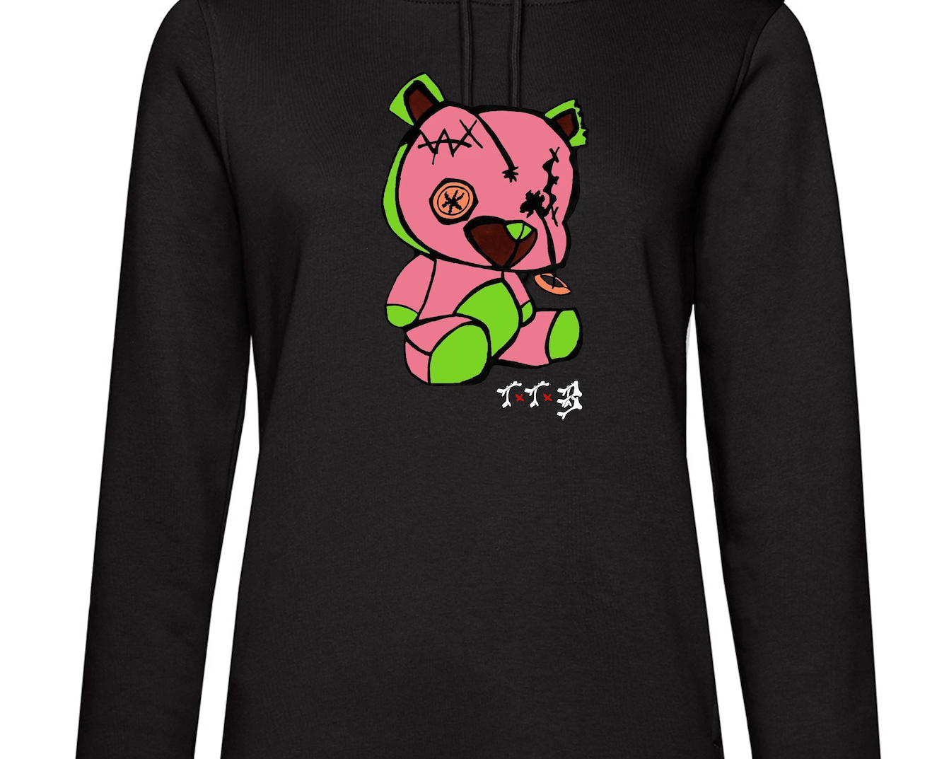 TTB - Pink Bear - Ladies Basics Hoodie - Ink Stitch Press